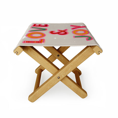 Showmemars LOVE JOY Festive Letters Folding Stool