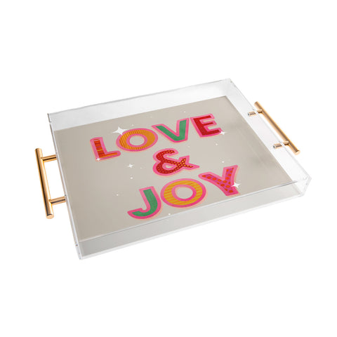 Showmemars LOVE JOY Festive Letters Acrylic Tray