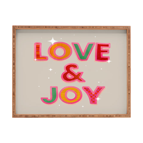 Showmemars LOVE JOY Festive Letters Rectangular Tray