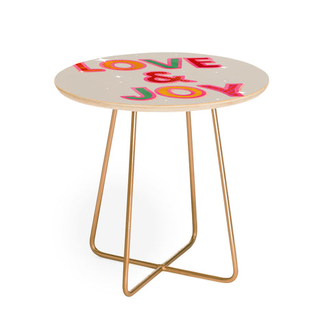 Showmemars LOVE JOY Festive Letters Round Side Table