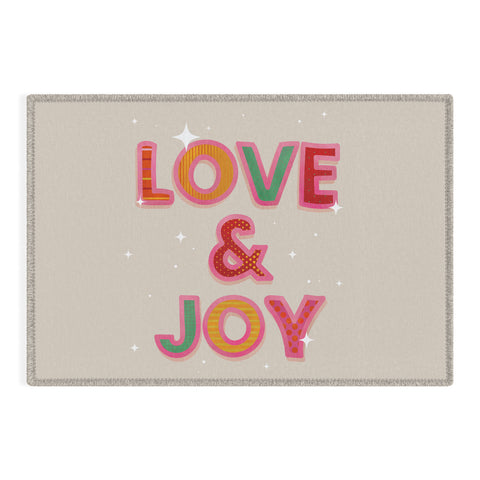 Showmemars LOVE JOY Festive Letters Outdoor Rug