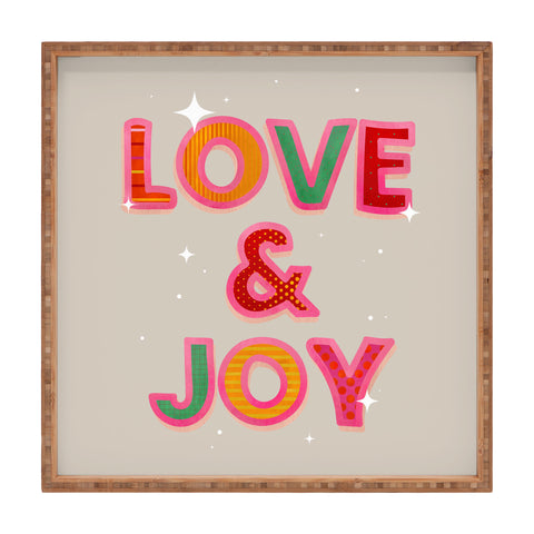 Showmemars LOVE JOY Festive Letters Square Tray