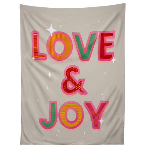 Showmemars LOVE JOY Festive Letters Tapestry