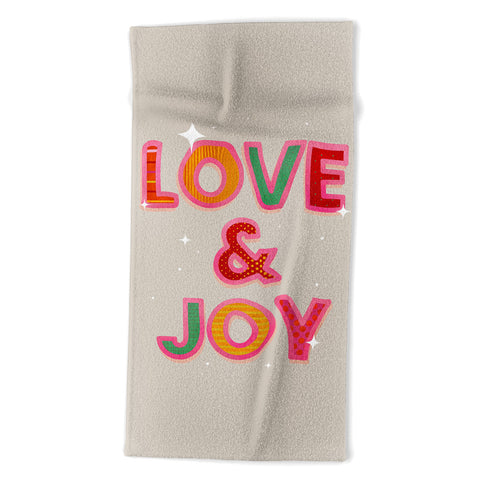 Showmemars LOVE JOY Festive Letters Beach Towel