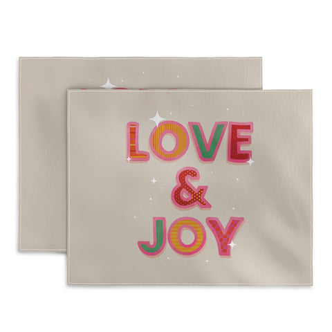 Showmemars LOVE JOY Festive Letters Placemat