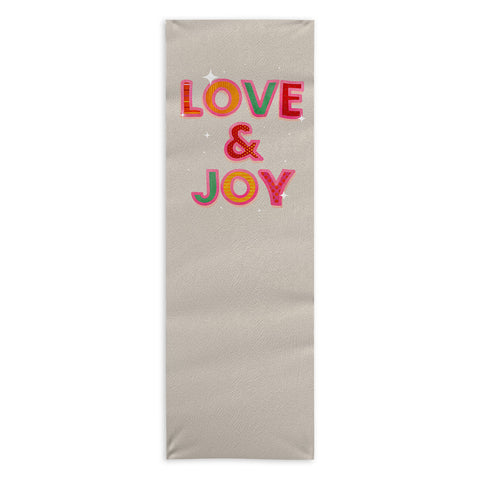 Showmemars LOVE JOY Festive Letters Yoga Towel