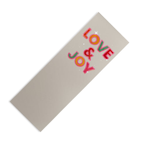 Showmemars LOVE JOY Festive Letters Yoga Mat