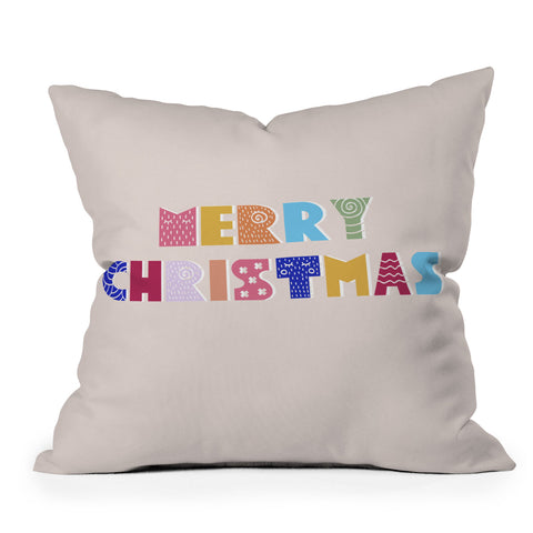 Showmemars MERRY CHRISTMAS II Outdoor Throw Pillow