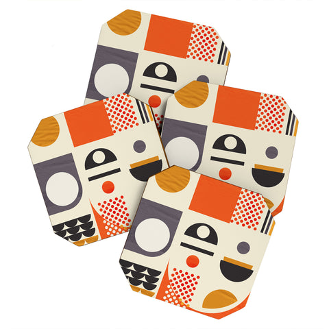 Showmemars Midcentury no1 Coaster Set