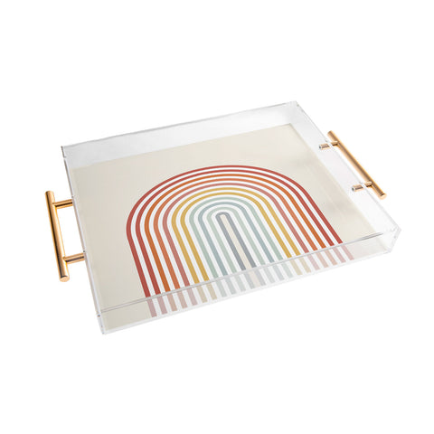 Showmemars Minimalistic Colorful Lines Acrylic Tray