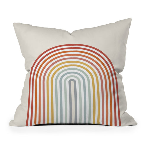 Showmemars Minimalistic Colorful Lines Outdoor Throw Pillow