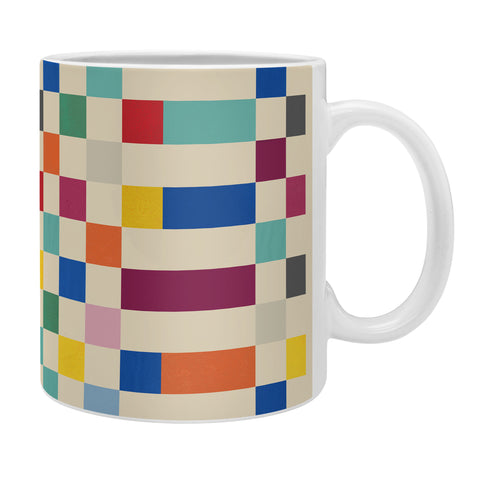 Showmemars Modern Playful Checkered Abstract Coffee Mug