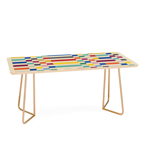 Showmemars Modern Playful Checkered Abstract Coffee Table