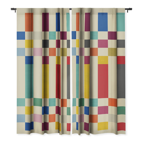 Showmemars Modern Playful Checkered Abstract Blackout Non Repeat