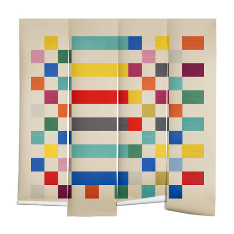 Showmemars Modern Playful Checkered Abstract Wall Mural