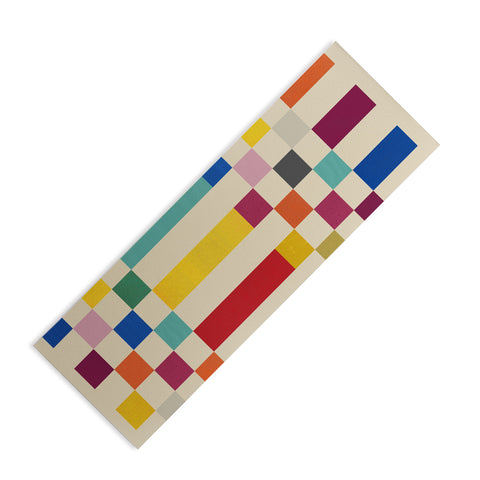 Showmemars Modern Playful Checkered Abstract Yoga Mat
