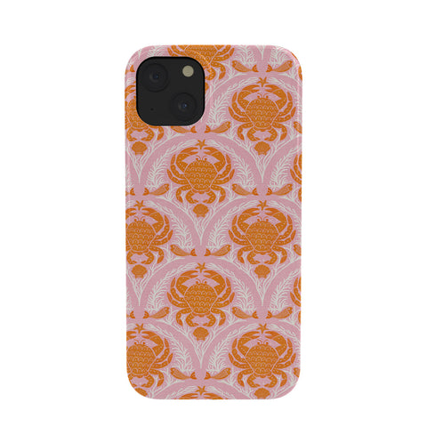 Showmemars Orange Crab On Pink Pattern Phone Case