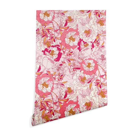 Showmemars Pink flowers of peonies Wallpaper