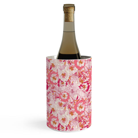 Showmemars Pink flowers of peonies Wine Chiller