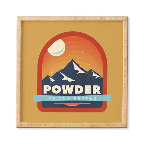Showmemars Powder To The People Ski Badge Framed Wall Art