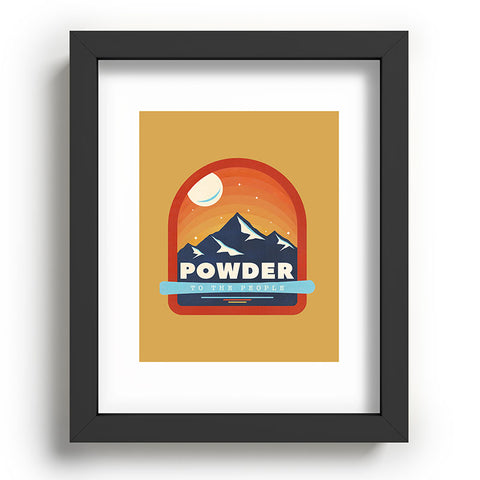 Showmemars Powder To The People Ski Badge Recessed Framing Rectangle