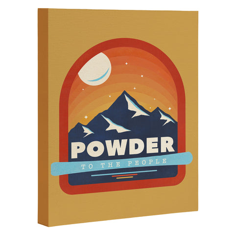 Showmemars Powder To The People Ski Badge Art Canvas