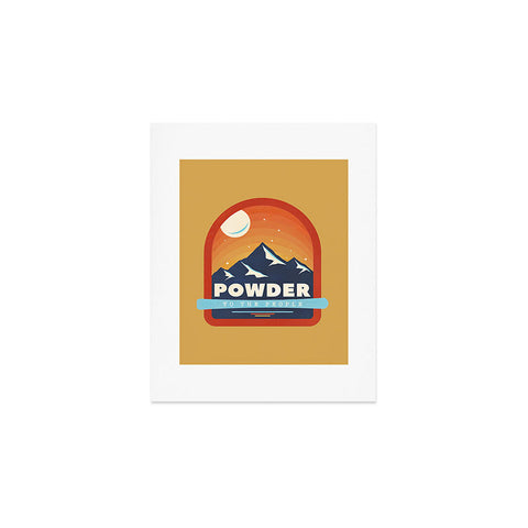 Showmemars Powder To The People Ski Badge Art Print