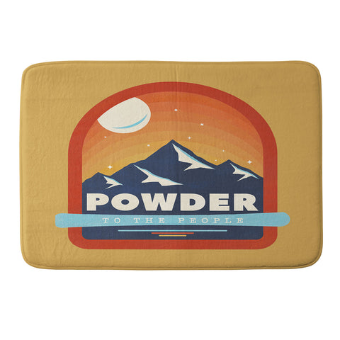 Showmemars Powder To The People Ski Badge Memory Foam Bath Mat