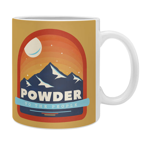Showmemars Powder To The People Ski Badge Coffee Mug