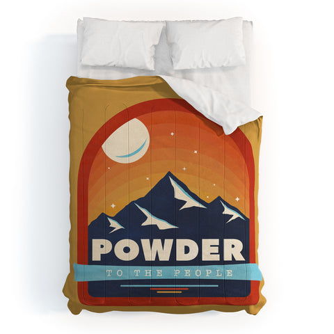 Showmemars Powder To The People Ski Badge Comforter
