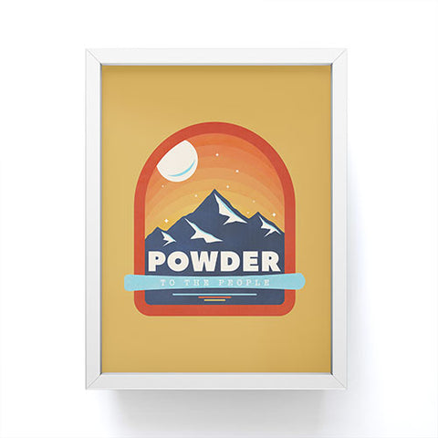 Showmemars Powder To The People Ski Badge Framed Mini Art Print