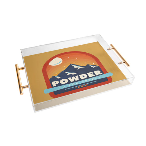 Showmemars Powder To The People Ski Badge Acrylic Tray