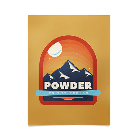 Showmemars Powder To The People Ski Badge Poster