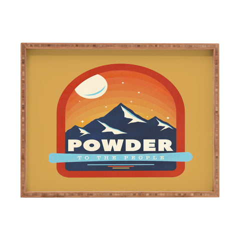 Showmemars Powder To The People Ski Badge Rectangular Tray