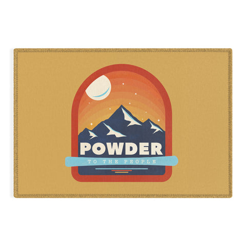 Showmemars Powder To The People Ski Badge Outdoor Rug