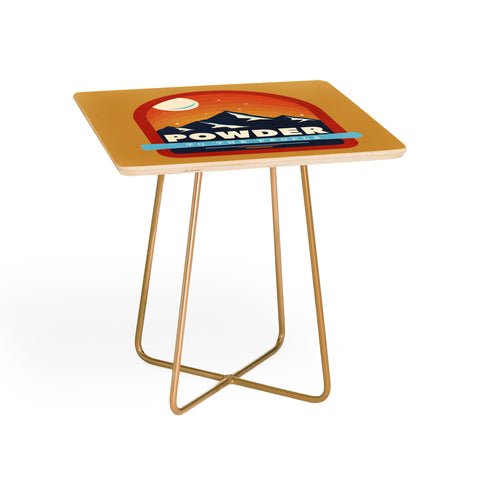 Showmemars Powder To The People Ski Badge Side Table