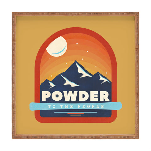 Showmemars Powder To The People Ski Badge Square Tray