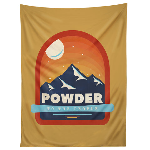 Showmemars Powder To The People Ski Badge Tapestry