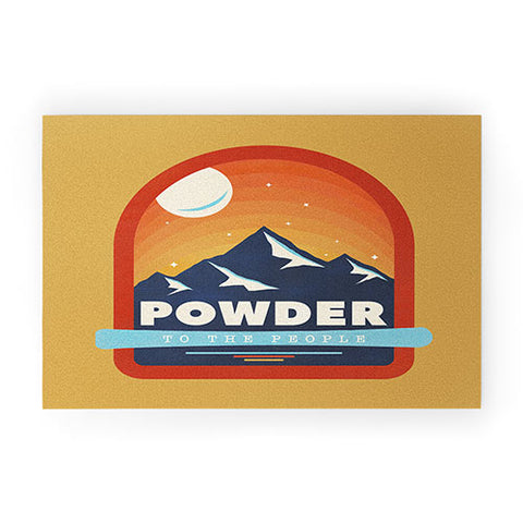 Showmemars Powder To The People Ski Badge Welcome Mat
