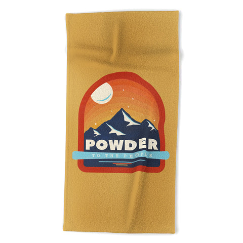 Showmemars Powder To The People Ski Badge Beach Towel