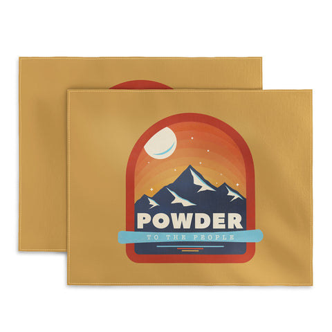 Showmemars Powder To The People Ski Badge Placemat