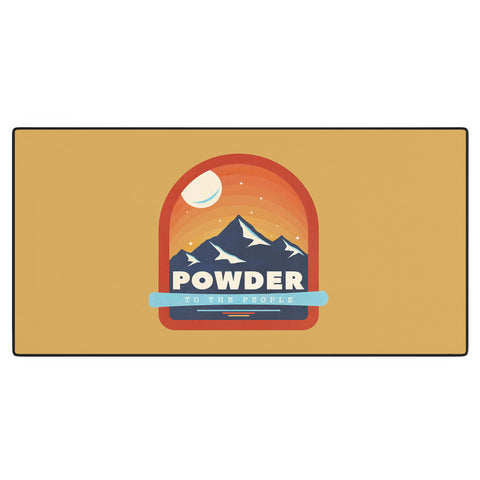 Showmemars Powder To The People Ski Badge Desk Mat