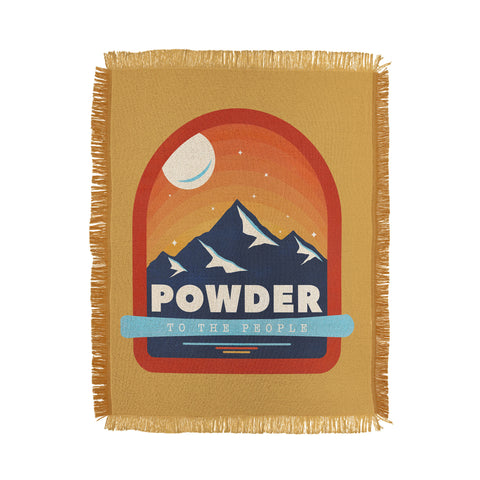 Showmemars Powder To The People Ski Badge Throw Blanket