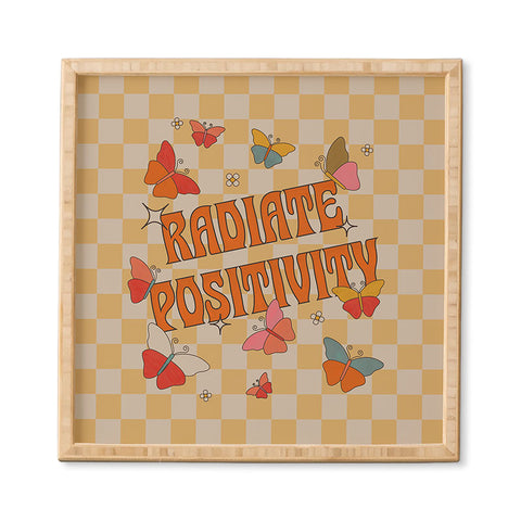 Showmemars Radiate Positivity Butterflies Framed Wall Art