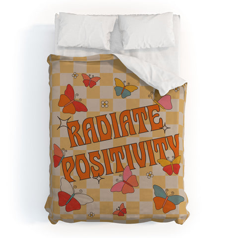 Showmemars Radiate Positivity Butterflies Duvet Cover