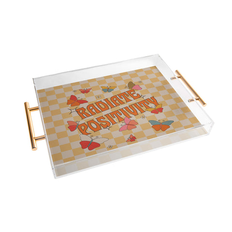 Showmemars Radiate Positivity Butterflies Acrylic Tray