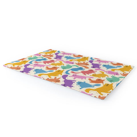 Showmemars Rainbow Cats I Area Rug