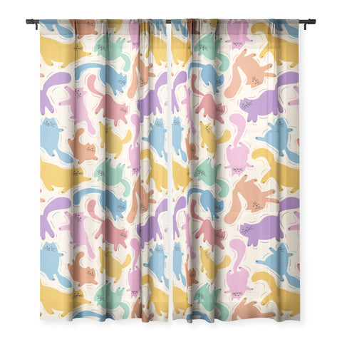 Showmemars Rainbow Cats I Sheer Non Repeat