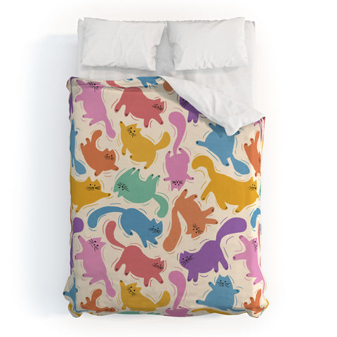Showmemars Rainbow Cats I Duvet Cover