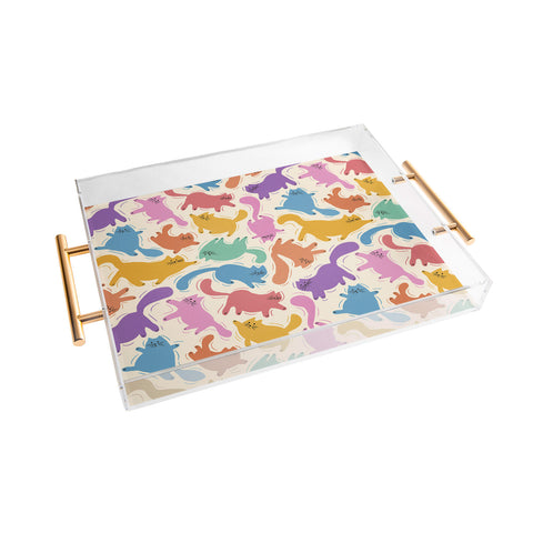 Showmemars Rainbow Cats I Acrylic Tray
